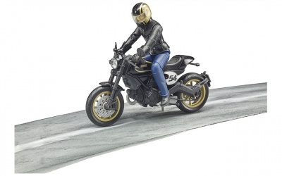 купить Bruder 63-050 Мотоцикл Scrambler Ducati Cafe Racer с мотоциклистом