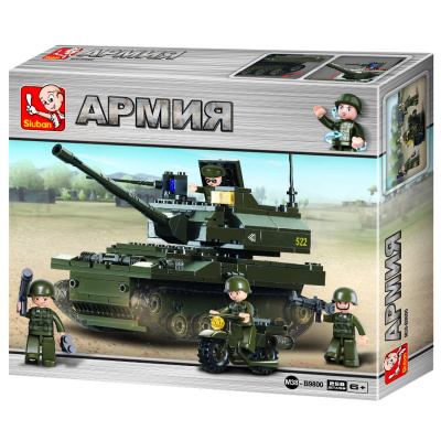 купить Sluban, Конструктор, серия Армия - Танк Леопард (258 дет.), M38-B9800