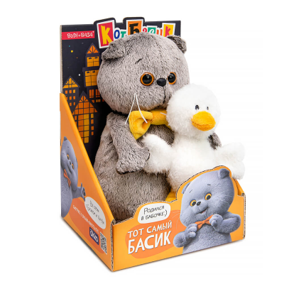 купить Мягкая игрушка Budi Basa Кот Басик с Гусиком, "Мультсериал"