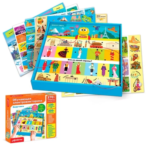 купить Обучающая электровикторина Азбукварик Вокруг света 