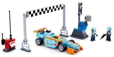 купить Конструктор SLUBAN Автогонки Гоночный болид и часть гоночного трека M38-B0762