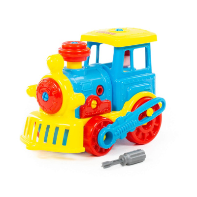 купить Полесье, Конструктор-транспорт "Паровоз" (48 элементов) (в сеточке), 71255