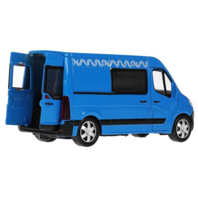 купить Технопарк, Модель мет RENAULT Master МИКРОАВТОБУС (14 см, синий), MASTER-14MOS-BU