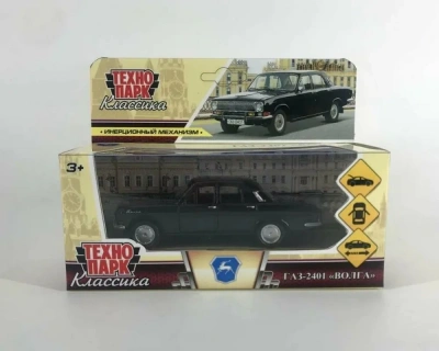 купить Машинка металлическая инерционная Технопарк ГАЗ-2401 Волга, 12 см, черная