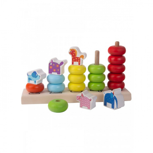 купить Пирамидка Деревяшки с фигурками героев и цифрами