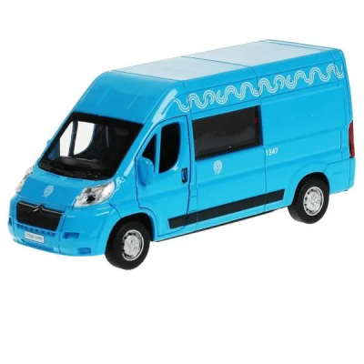 купить Машинка металлическая инерционная Технопарк  Citroen Jumper  14 см. синяя