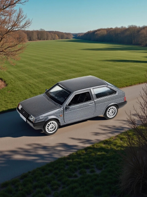 купить Машинка металлическая инерционная Технопарк LADA-2108 "СПУТНИК",  12 см, серая