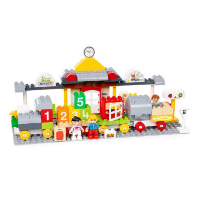 купить Конструктор Полесье  "Макси" - "Железнодорожный вокзал" (121 элемент) 94746