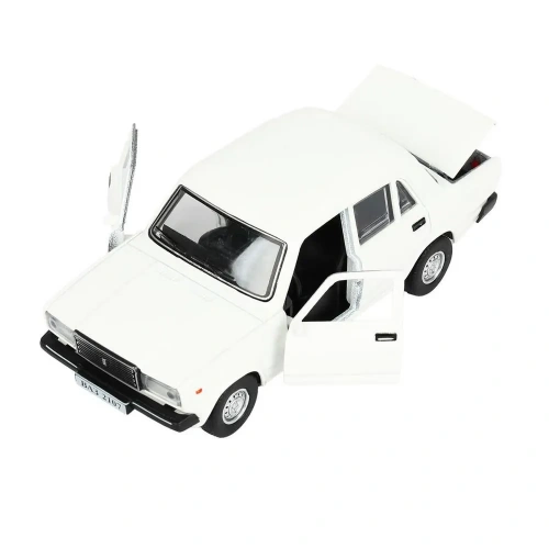 купить Машинка металлическая инерционная Технопарк ВАЗ-2107, 12 см,  белая