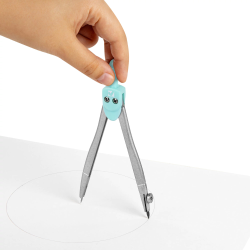 купить Готовальня BRAUBERG SCHOOL KIT, чертежные принадлежности, 8 предметов, циркуль 115 мм, мятный цвет