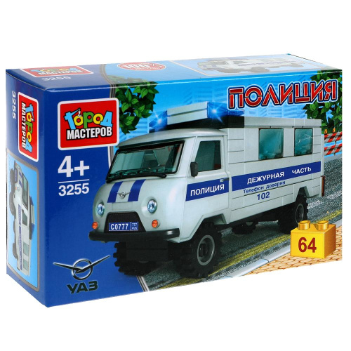 купить Город мастеров, Конструктор - UAZ конструктор uaz-452 Полиция, 64 дет, SB-3255
