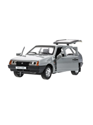 купить Машинка металлическая инерционная Технопарк ВАЗ-2109 "СПУТНИК" 12 см, серебряная