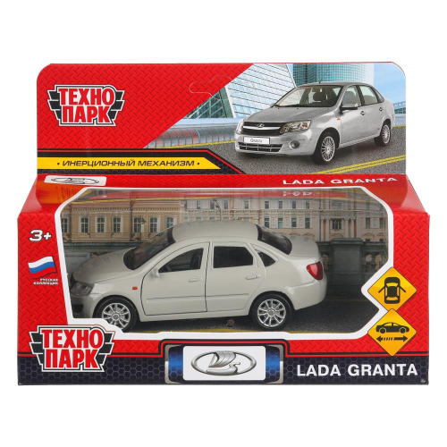 купить Машинка металлическая инерционная Технопарк LADA Granta серебристая, 11,5 см