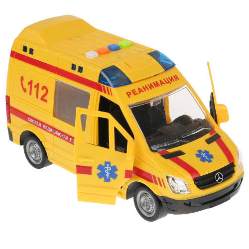 купить Технопарк, машина на бат свет+звук Mersedes-Benz Sprinter Реанимация 22см, SPRINTER-22PL-REAN