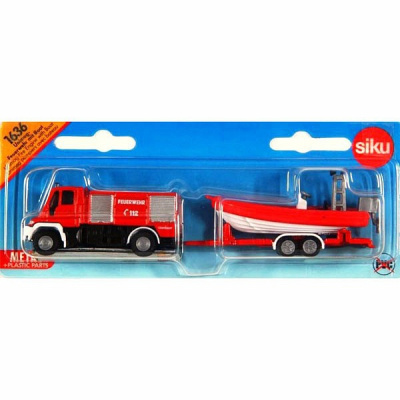 купить SIKU Машина Пожарная Mercedes с катером (1.87) 1636