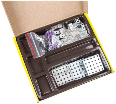 купить Конструктор металлический ЮНЛАНДИЯ "Для уроков труда №5", развивающий, 155 элементов, 104683