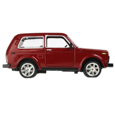 купить Технопарк, машина металл со светом и звуком Lada 4х4, 17 см,  бордоая, VAZ-21214-R