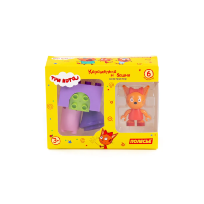 купить Конструктор Полесье "Макси" - "Три кота. Карамелька и башня", 6 эл.