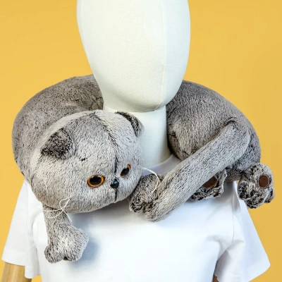 купить Мягкая игрушка "Budi Basa" Кот Басик игрушка-подушка на шею, Knp30-001