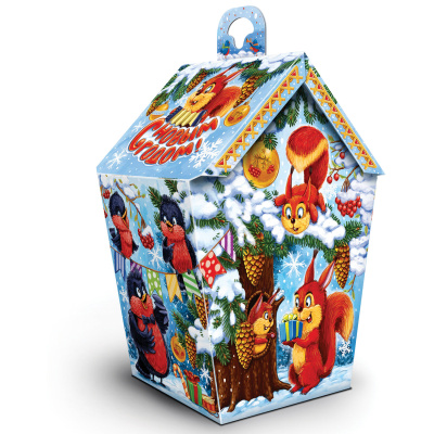 купить Подарок новогодний "Кормушка Снегирей", 1000 г, набор конфет, картонная упаковка