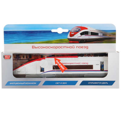 купить Технопарк, Модель металлическая Поезд скоростной (18,5 см, свет+звук, инерционная), SB-18-32WB-B
