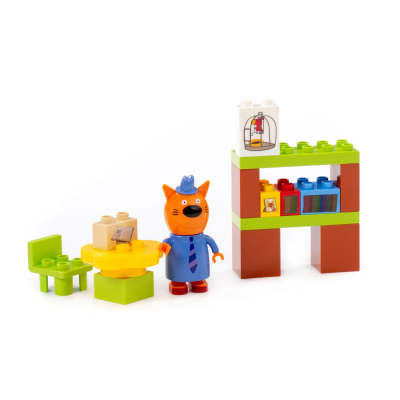 купить Конструктор Полесье "Макси" - "Три кота. Папа в кабинете", 15 эл.