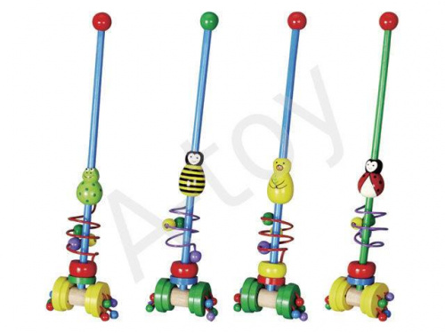 купить Каталка на палочке, 52 см (дерево)