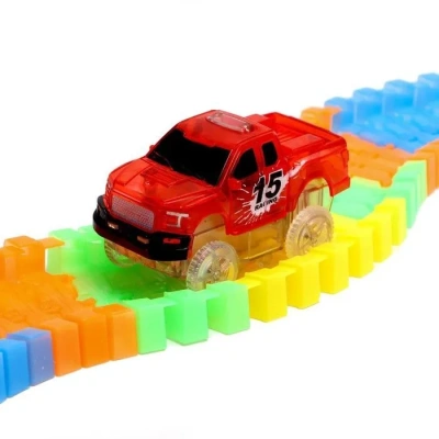 купить АВТОГРАД Автотрек Flash Track, гибкий, светится в темноте, 49 деталей   7813006