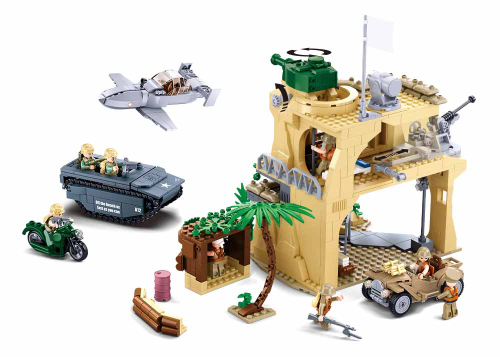 купить Конструктор Sluban Армия. Военная база (1027 дет.) M38-B1111