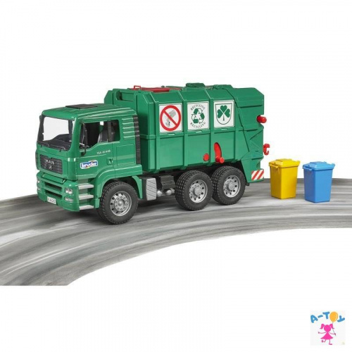 купить Мусоровоз Bruder MAN TGA (цвет зеленый)