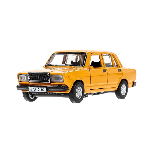 купить Машинка металлическая инерционная Технопарк ваз-2107, 12 см, желтая