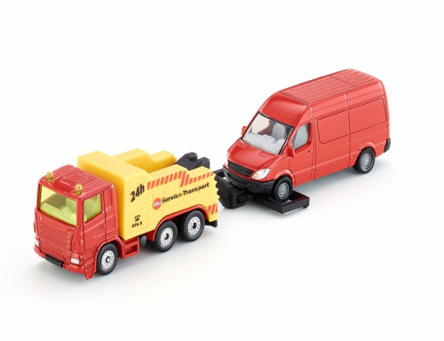 купить SIKU Грузовик-эвакуатор с микро-автобусом 1667