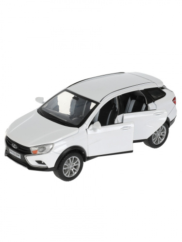 купить Технопарк, Модель мет. LADA VESTA SW CROSS (свет-звук, инерц., бел), VESTASWCR-124SL-WHPRL