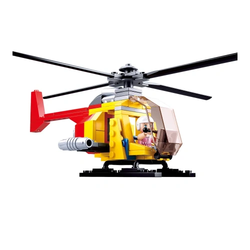 купить Конструктор вертолет, Sluban с фигуркой, серия Авиация, M38-B0667A