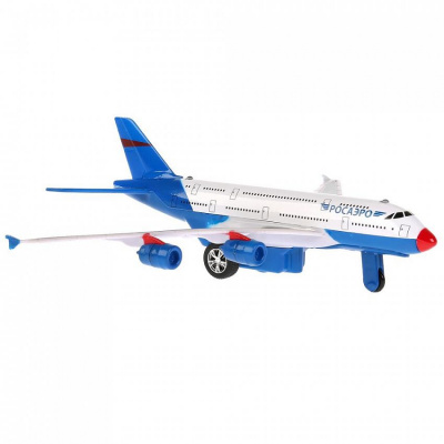 купить Технопарк, Модель металлическая АВИАЛАЙНЕР (17,5*19,5см, инерция, свет-звук), 91002S-R
