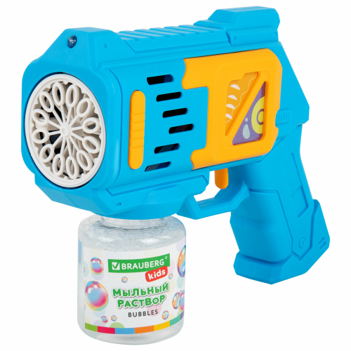 купить Мыльные пузыри Бластер Генератор с баком и подсветкой, раствор 80 мл, BRAUBERG KIDS, 665147
