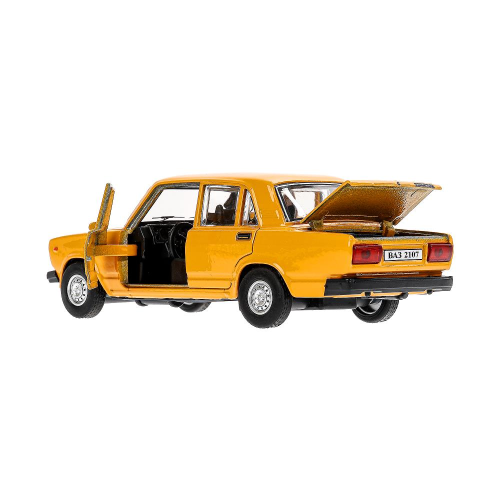 купить Машинка металлическая инерционная Технопарк ваз-2107, 12 см, желтая