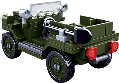 купить Советский внедорожник ГАЗ 67 (11 см, 112 дет) Конструктор Sluban M38-B0682