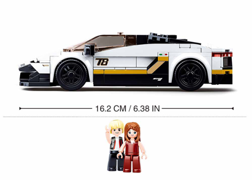 купить Sluban, Конструктор, серия Модельки - Белый итальянский суперкар (276 дет.), M38-B0957