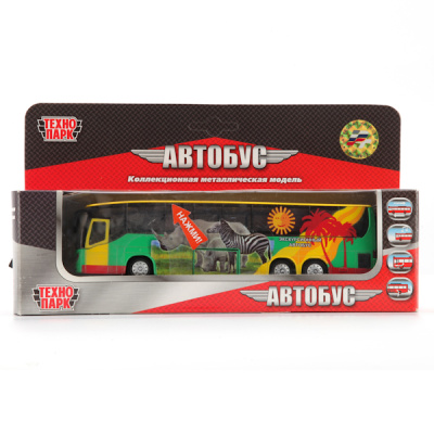 купить Машина Технопарк Экскурсионный Автобус - Сафари, инерционная