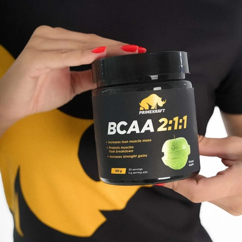купить Аминокислоты PRIMEKRAFT BCAA 2:1:1 (БЦАА) со вкусом Зеленое яблоко, 150 г