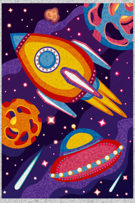 купить Набор для творчества. Песочная фреска "Космос" (рамка, 8 цветов, 205х290 мм)