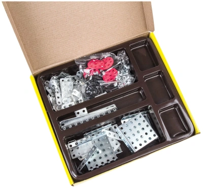 купить Конструктор металлический ЮНЛАНДИЯ "Для уроков труда №1", развивающий, 206 элементов, 104679