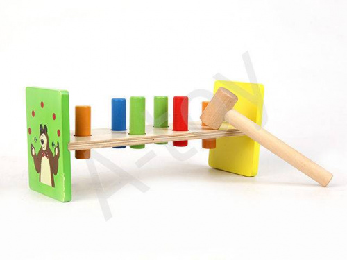 купить Стучалка Маша и Медведь (дерево)