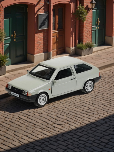 купить Машинка металлическая инерционная Технопарк LADA-2108 "СПУТНИК" 12 см, серебристая