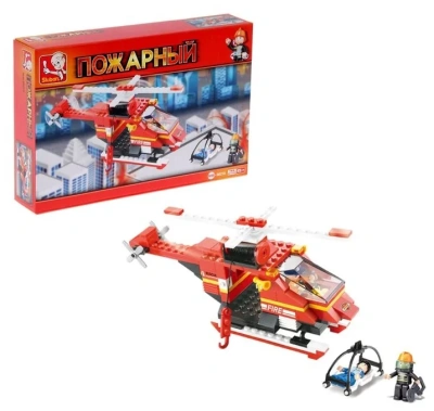 купить Конструктор Спасательный вертолет, Sluban серия Пожарные спасатели, M38-B0218