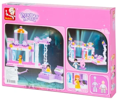 купить Sluban, Конструктор - Розовая мечта Сцена с фигурками 176 дет. , M38-B0252