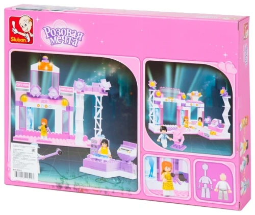 купить Sluban, Конструктор - Розовая мечта Сцена с фигурками 176 дет. , M38-B0252
