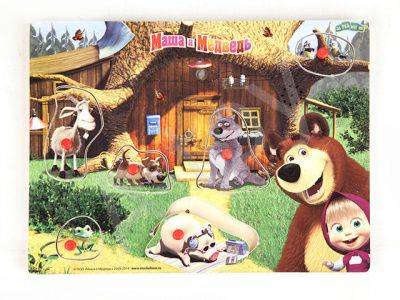 купить Пазл озвученный голосами животных, Маша и Медведь (дерево)