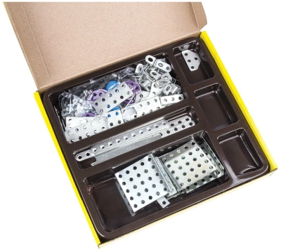 купить Конструктор металлический ЮНЛАНДИЯ "Для уроков труда №3", развивающий, 292 элемента, 104681